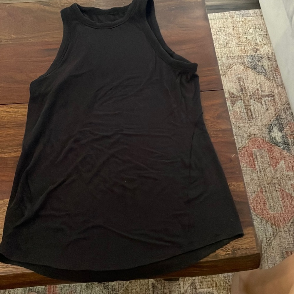 Lulu lemon black high neck tank top. Size 6